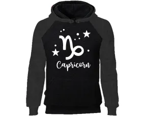 Capricorn Zodiac Sign Pullover Raglan Hoodie