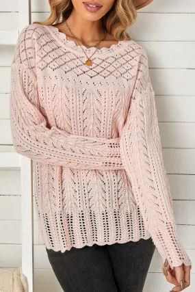 Cute Pink Knit Sweater