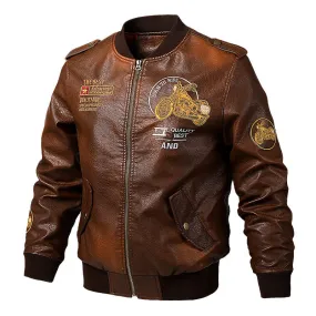 Locomotive Style Baseball Collar Men's Jacket